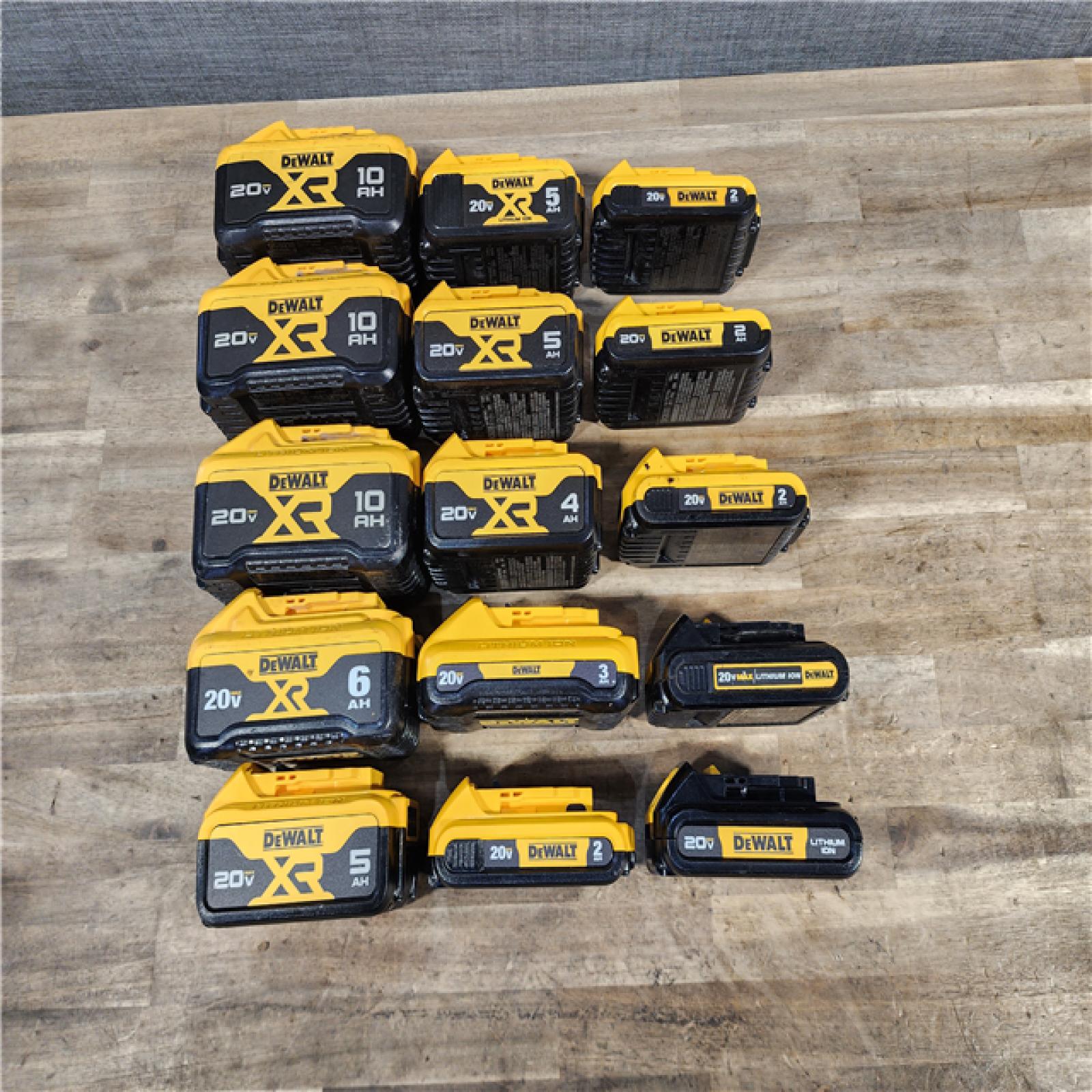 HOUSTON LOCATION - AS-IS DEWALT BATTERY PACK QTY - 15