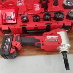 California NEW Milwaukee Force Logic M18  10T Knockout Tool  Includes (2) Batteries  Charger & Hard Case