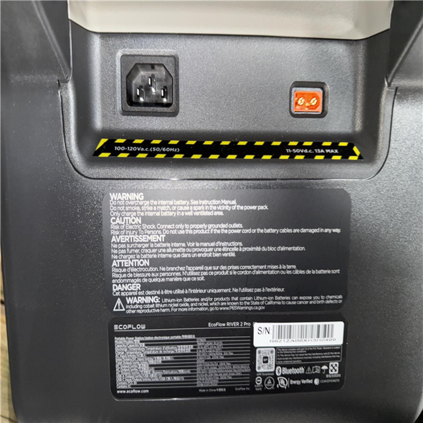 California AS-IS Ecoflow 1600 W Battery Generator; Appears in Excellent Condition