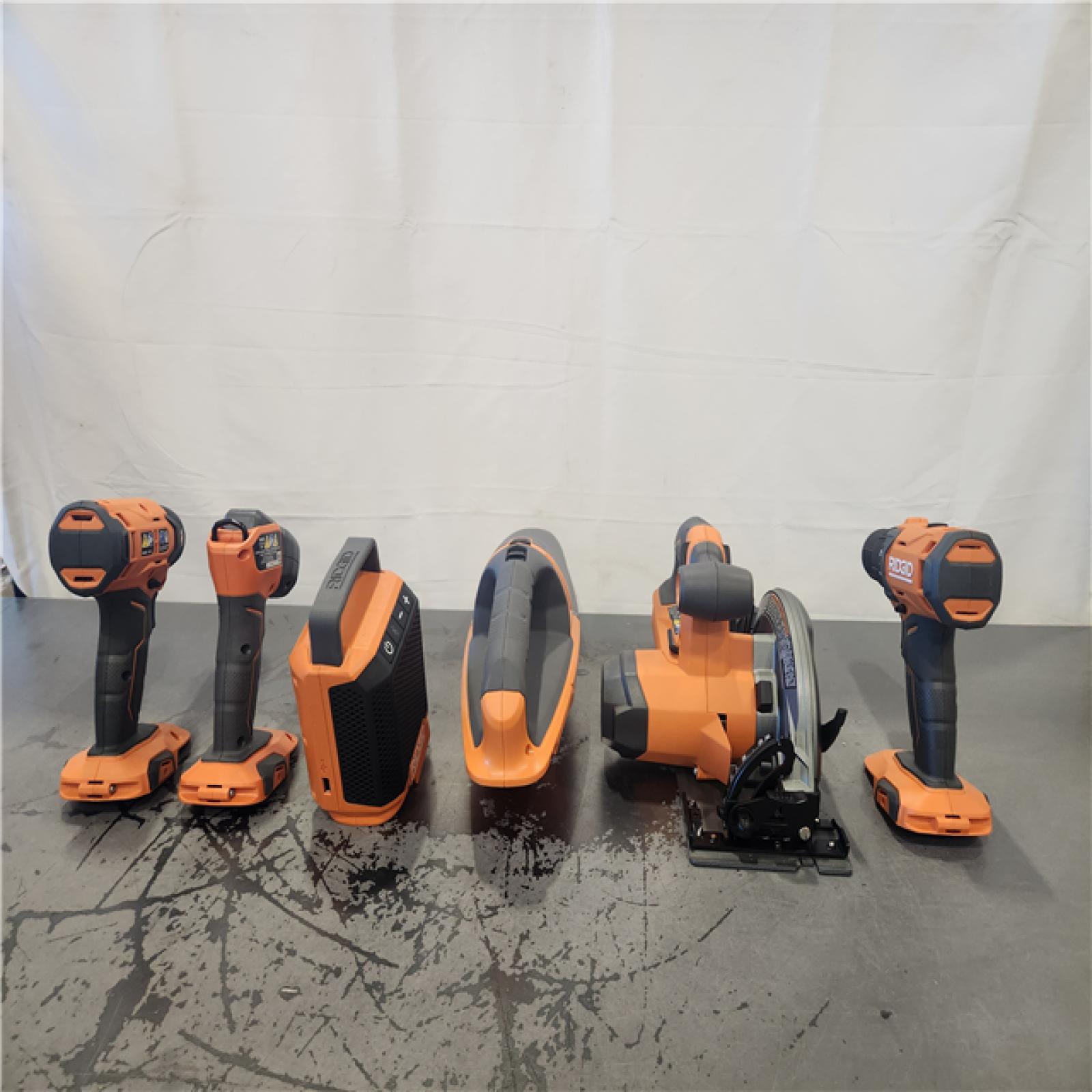 AS-IS- 18V Cordless 6-Tool Combo Kit with 2.0 Ah Battery  Charger  and Tool Bag