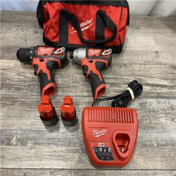 AS-IS Milwaukee 12V Lithium-Ion Cordless Drill Driver/Impact Driver Combo Kit