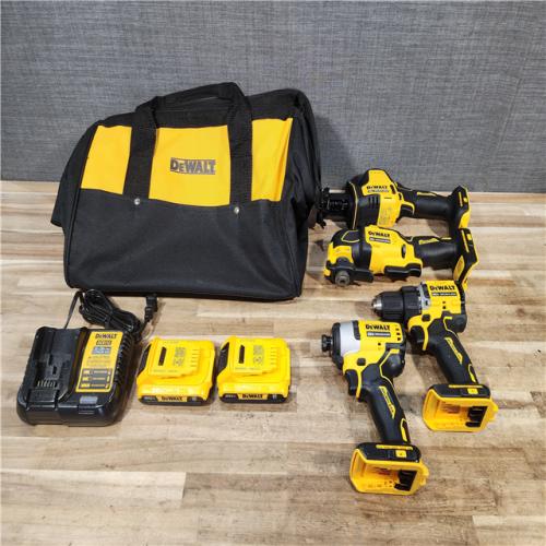 HOUSTON LOCATION - AS - IS DEWALT ATOMIC 20-Volt Lithium-Ion Cordless Brushless (4-Tool) Combo Kit
