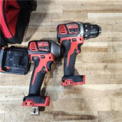 HOUSTON LOCATION - AS - IS Milwaukee 2 Tool Combo Kit W/ (2) Battery & Charger