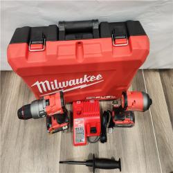 AS-IS Milwaukee M18 FUEL 18V Lithium-Ion Brushless Cordless Hammer Drill and Impact Driver Combo Kit (2-Tool) with 2 Batteries