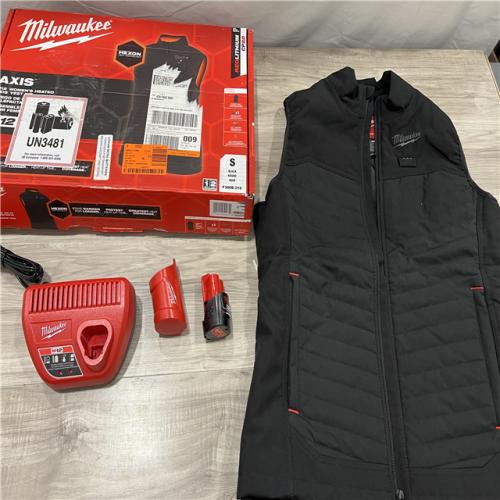 AS-IS Milwaukee Women's Small 12-Volt Lithium-Ion Cordless Axis Black Heated Vest Kit