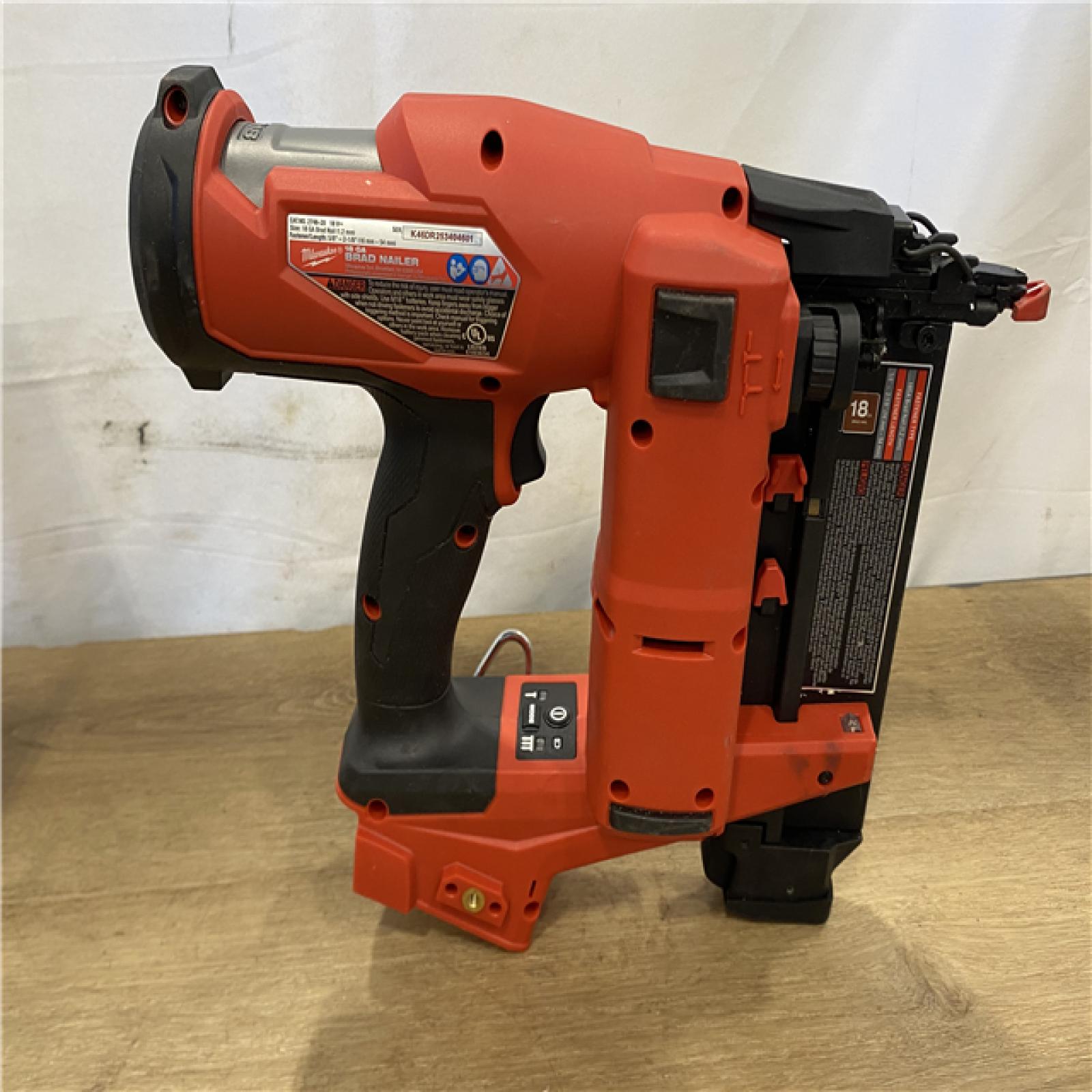 AS-IS Milwaukee FUEL 18-Volt Lithium-Ion Brushless Cordless Gen II 18-Gauge Brad Nailer (Tool-Only)