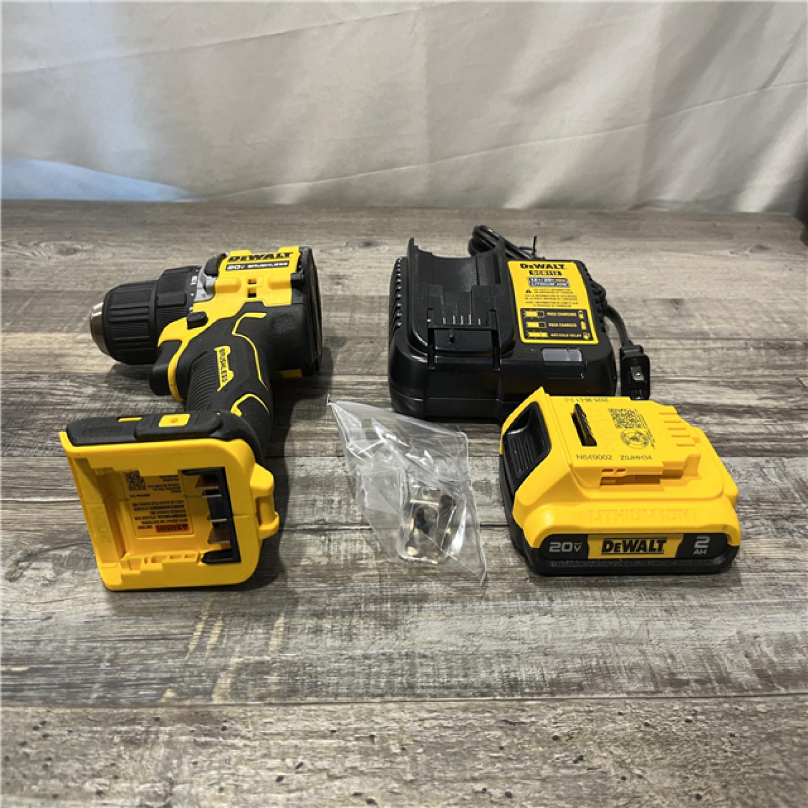 AS-IS DEWALT Atomic 20V Lithium-Ion Cordless Compact 1/2 in. Drill/Driver Kit