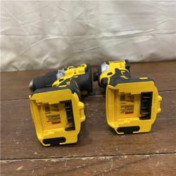 AS-IS DEWALT 20V MAX XR Hammer Drill and ATOMIC Impact Driver 2 Tool Cordless Combo Kit with (2) 4.0Ah Batteries, Charger, and Bag