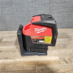 HOUSTON LOCATION - AS-IS Milwaukee Green 125 Ft. Cross Line and Plumb Points Laser Level Kit