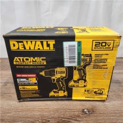 AS-IS DeWalt 20V MAX ATOMIC Cordless Brushless 2 Tool Compact D and Impact Driver