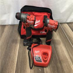AS-IS Milwaukee FUEL 12-Volt Lithium-Ion Brushless Cordless Hammer Drill and Impact Driver Combo Kit
