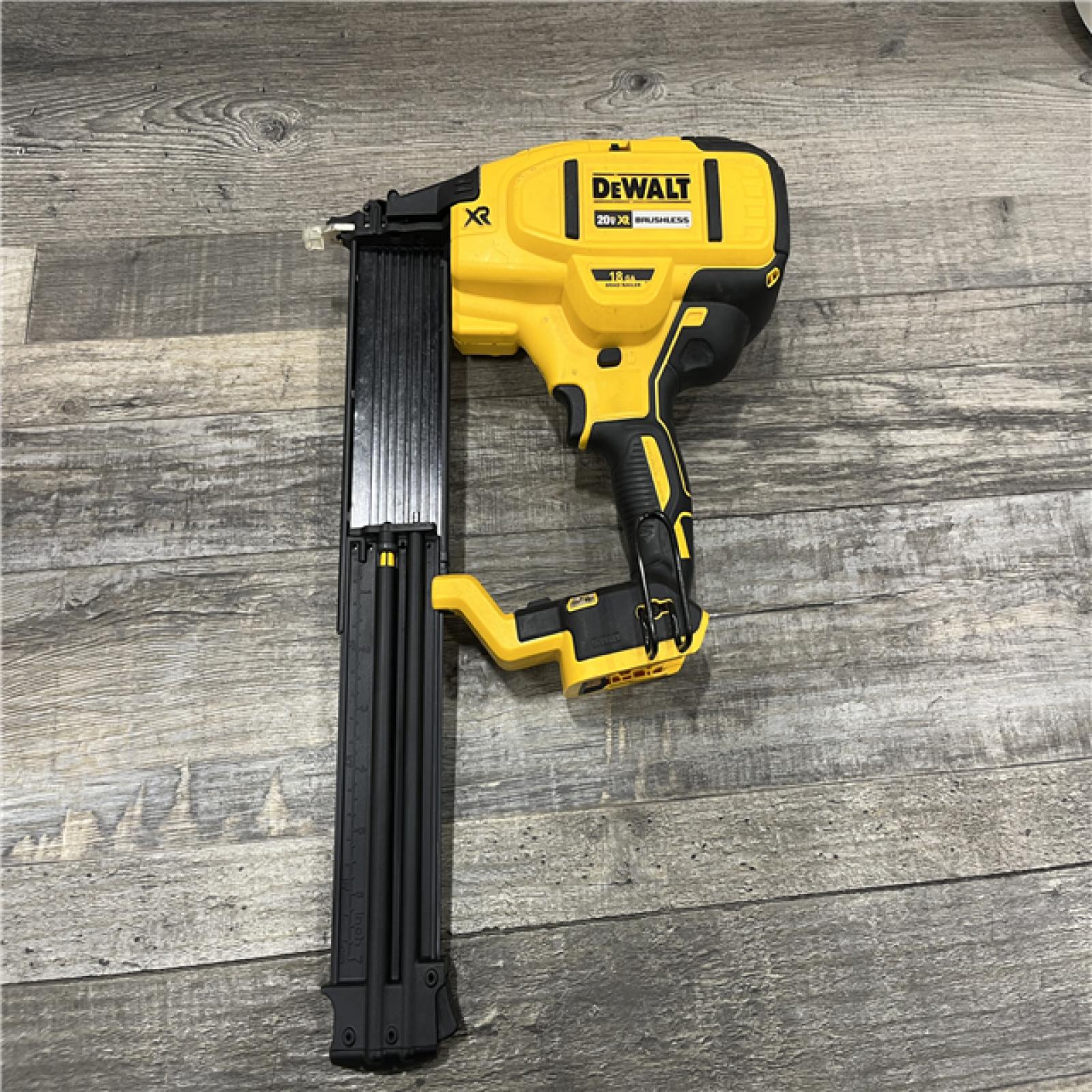 AS-IS DEWALT 20V MAX XR Lithium-Ion Electric Cordless 18-Gauge Brad Nailer (Tool Only)
