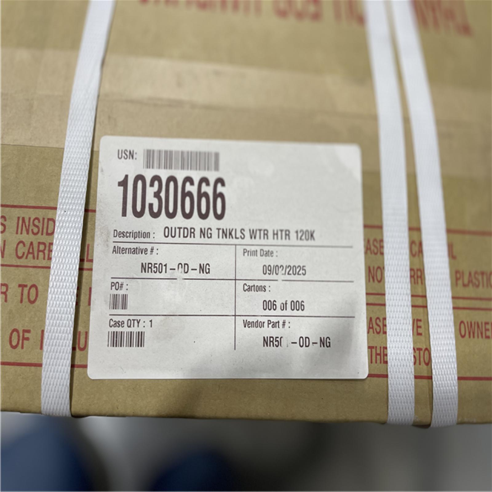 NEW! - Noritz Outdoor Natural Gas Tankless Water Heater 120K