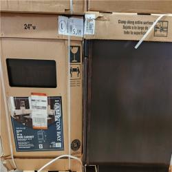 Phoenix Location 5 Hampton Bay Shaker 24 in. W x 24 in. D x 34.5 in. H Assembled Base Kitchen Cabinet in Java with Ball-Bearing Drawer Glides