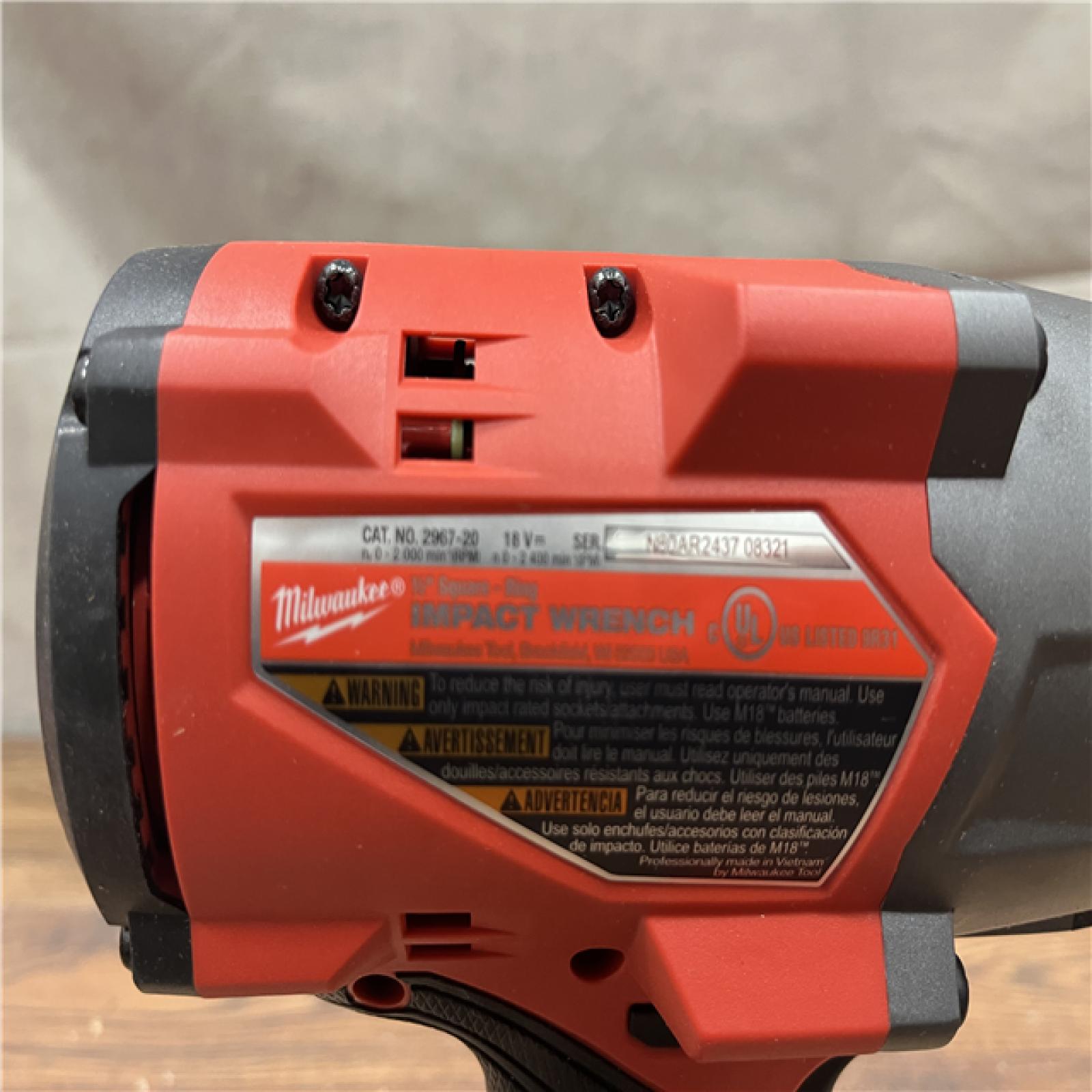 AS-IS Milwaukee M18 1/2 in. Cordless Brushless High Torque Impact Wrench Kit (Battery & Charger)