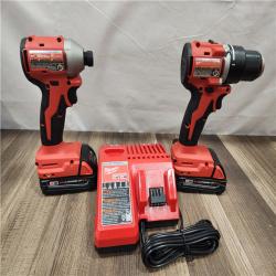 AS-IS- Milwaukee M18 Compact Brushless 2-Tool Combo Kit