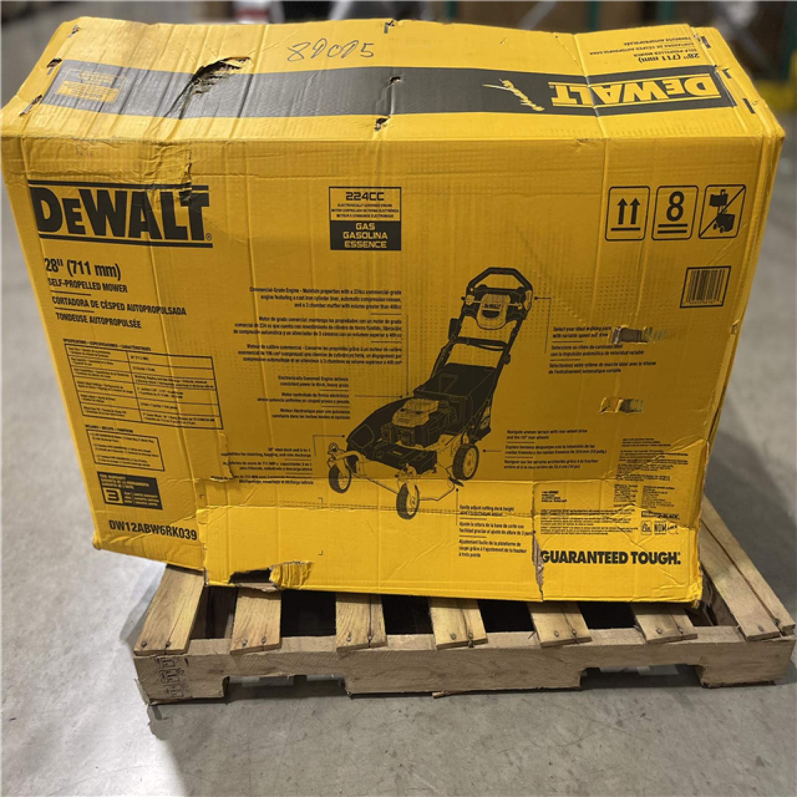 DALLAS LOCATION- DEWALT 28 in. 224cc E-GOV Engine 3-in-1 Gas RWD Self-Propelled Lawn Mower