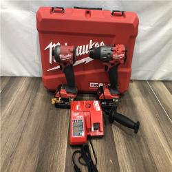 AS-IS Milwaukee FUEL 18V Lithium-Ion Brushless Cordless Hammer Drill and Impact Driver Combo Kit