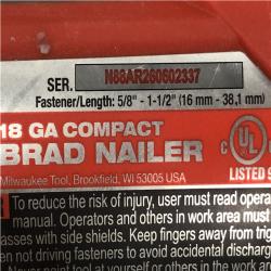 AS-IS Milwaukee FUEL 12-Volt Lithium-Ion Brushless Cordless 18-Gauge 1-1/2 in. Compact Brad Nailer (Tool Only)