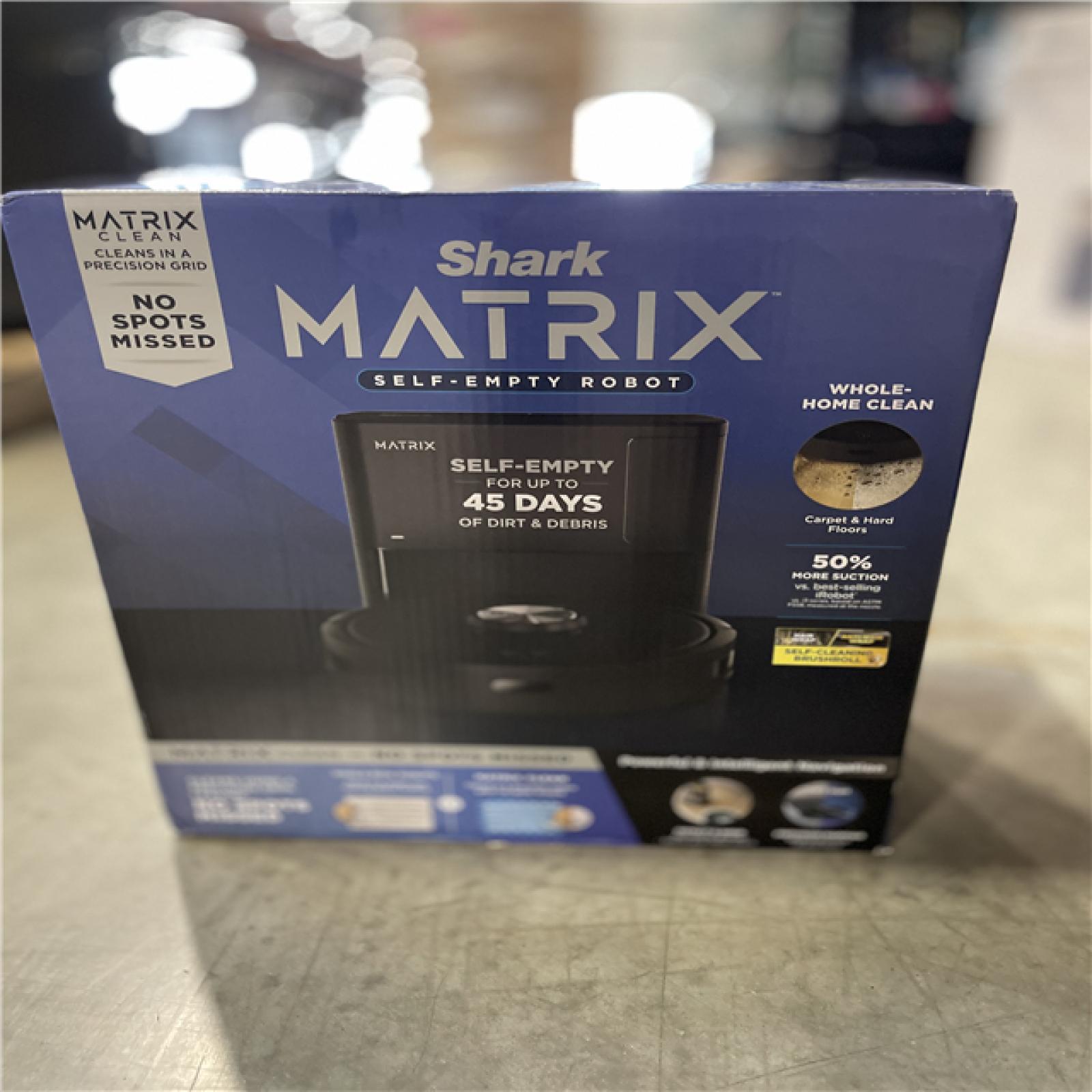 NEW! - Shark Matrix Self Emptying 13.39 in. Robotic Vacuum with Smart Navigation Self-Cleaning Brushroll in Black