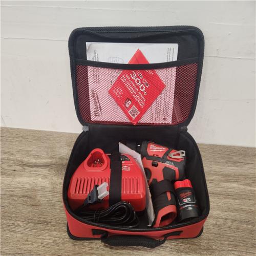 Phoenix Location NEW Milwaukee M12 12V Lithium-Ion Cordless 1/4 in. Hex Screwdriver Kit with Two 1.5Ah Batteries, Charger and Tool Bag