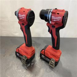 AS-IS - Milwaukee M18 18V Lithium-Ion Brushless Cordless Compact Drill/Impact (2 Tool) Combo Kit
