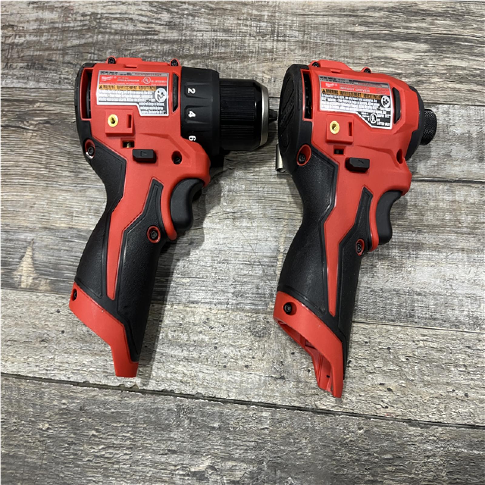 AS-IS Milwaukee 12-Volt Lithium-Ion Brushless Cordless Subcompact Drill and Impact Driver Combo Kit