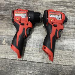 AS-IS Milwaukee 12-Volt Lithium-Ion Brushless Cordless Subcompact Drill and Impact Driver Combo Kit
