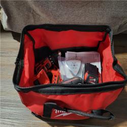 CALIFORNIA AS-IS MILWAUKEE M18 5-TOOL COMBO KIT(BATTERIES,CHARGER,AND BAG INCLUDED)