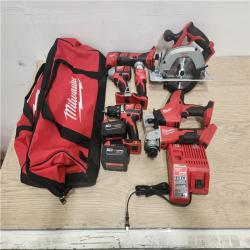 Phoenix Location Milwaukee M18 18-Volt Lithium-Ion Cordless Combo Kit 7-Tool with 2-Batteries, Charger and Tool Bag 2695-27SH