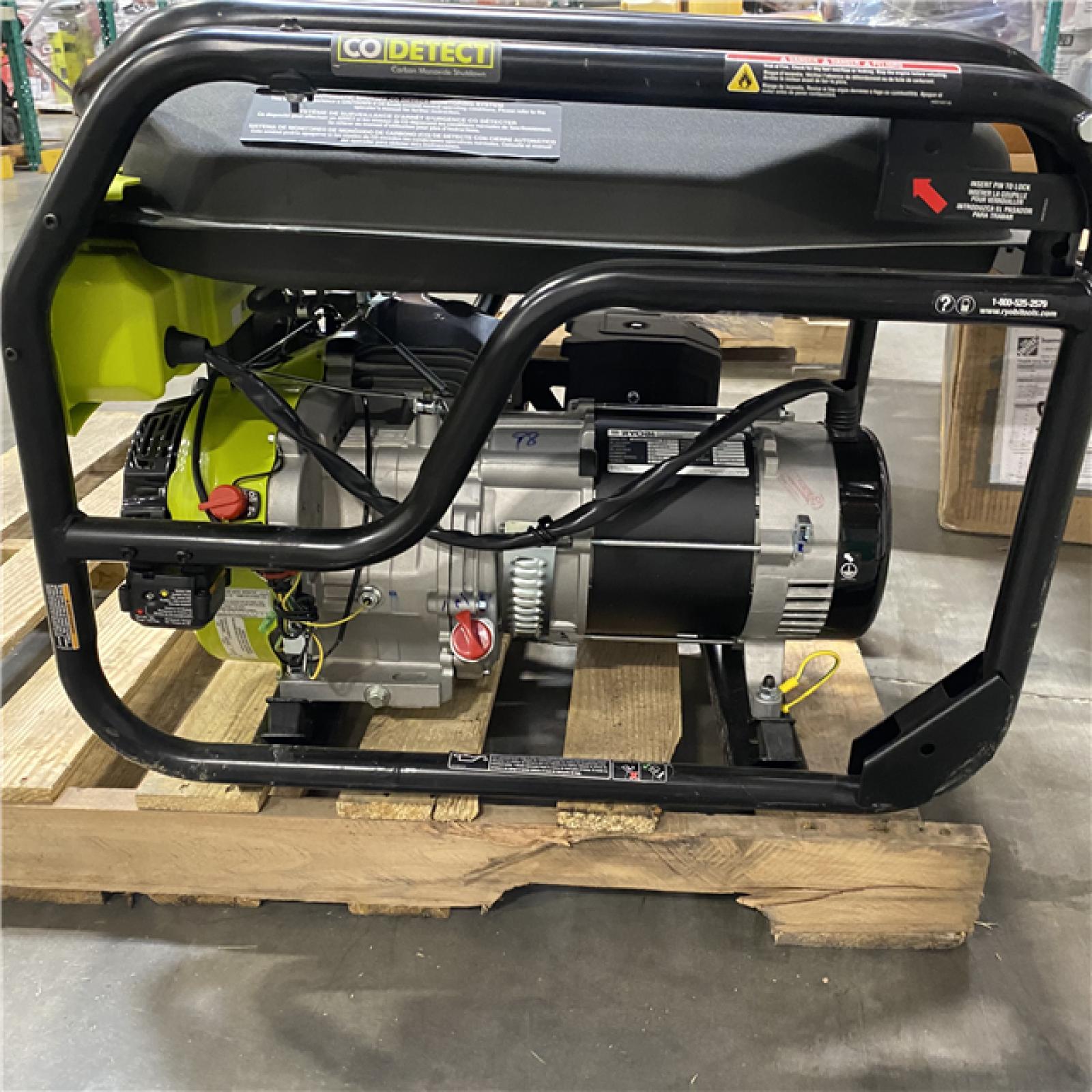 Dallas Location - As-Is RYOBI 8125-Watt Gasoline Powered Portable Generator