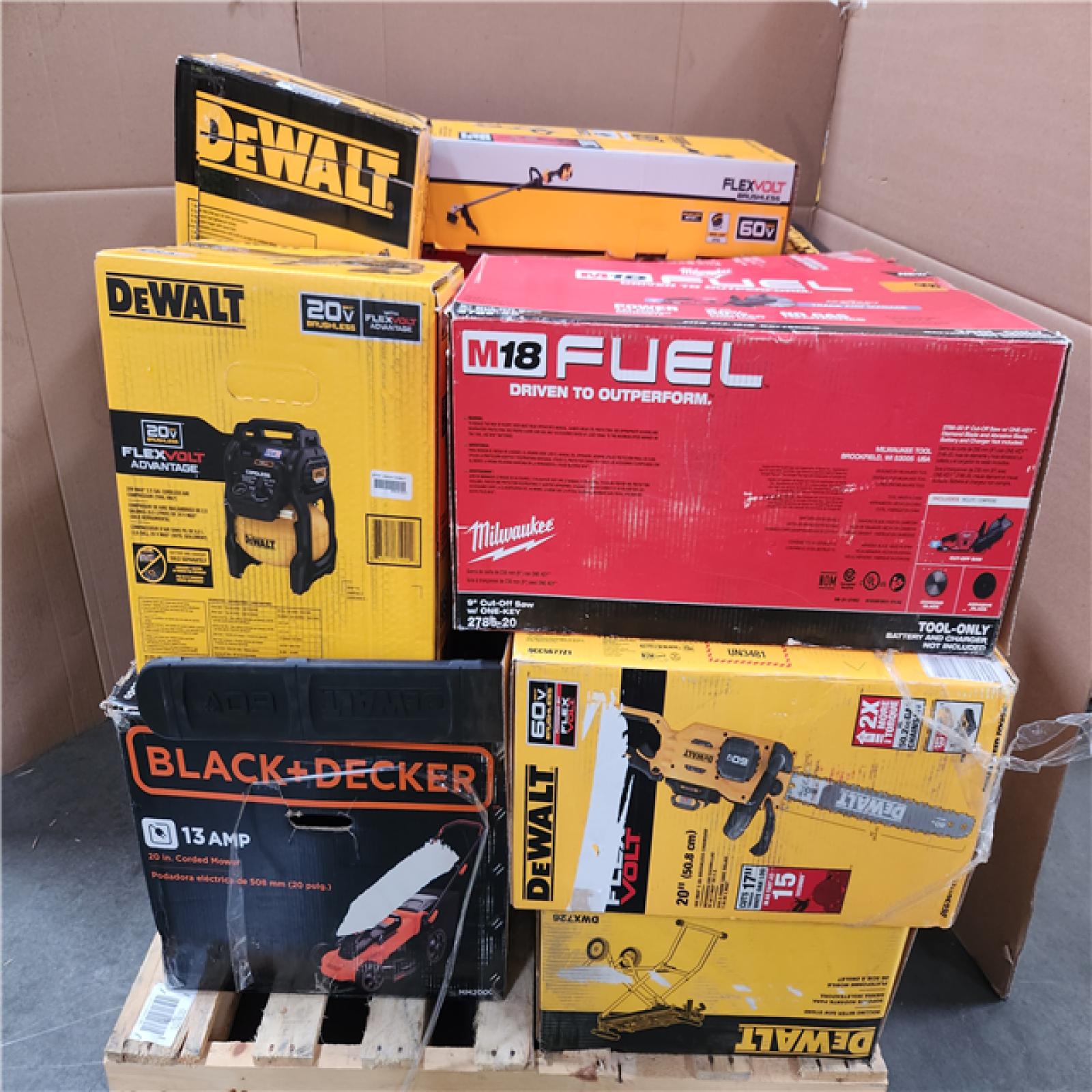 California NEW DeWalt, Milwaukee, Black & Decker Tool Pallet