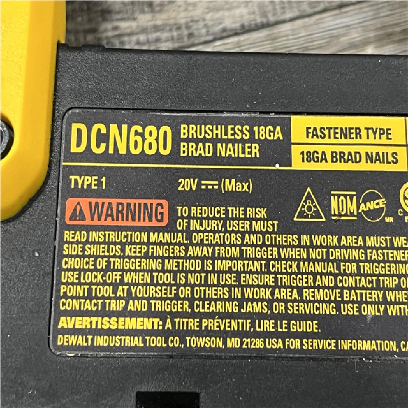 AS-IS DEWALT 20V MAX XR Lithium-Ion Electric Cordless 18-Gauge Brad Nailer (Tool Only)