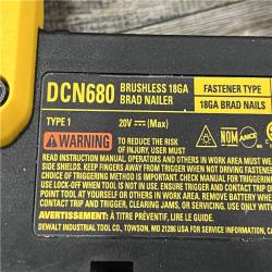AS-IS DEWALT 20V MAX XR Lithium-Ion Electric Cordless 18-Gauge Brad Nailer (Tool Only)