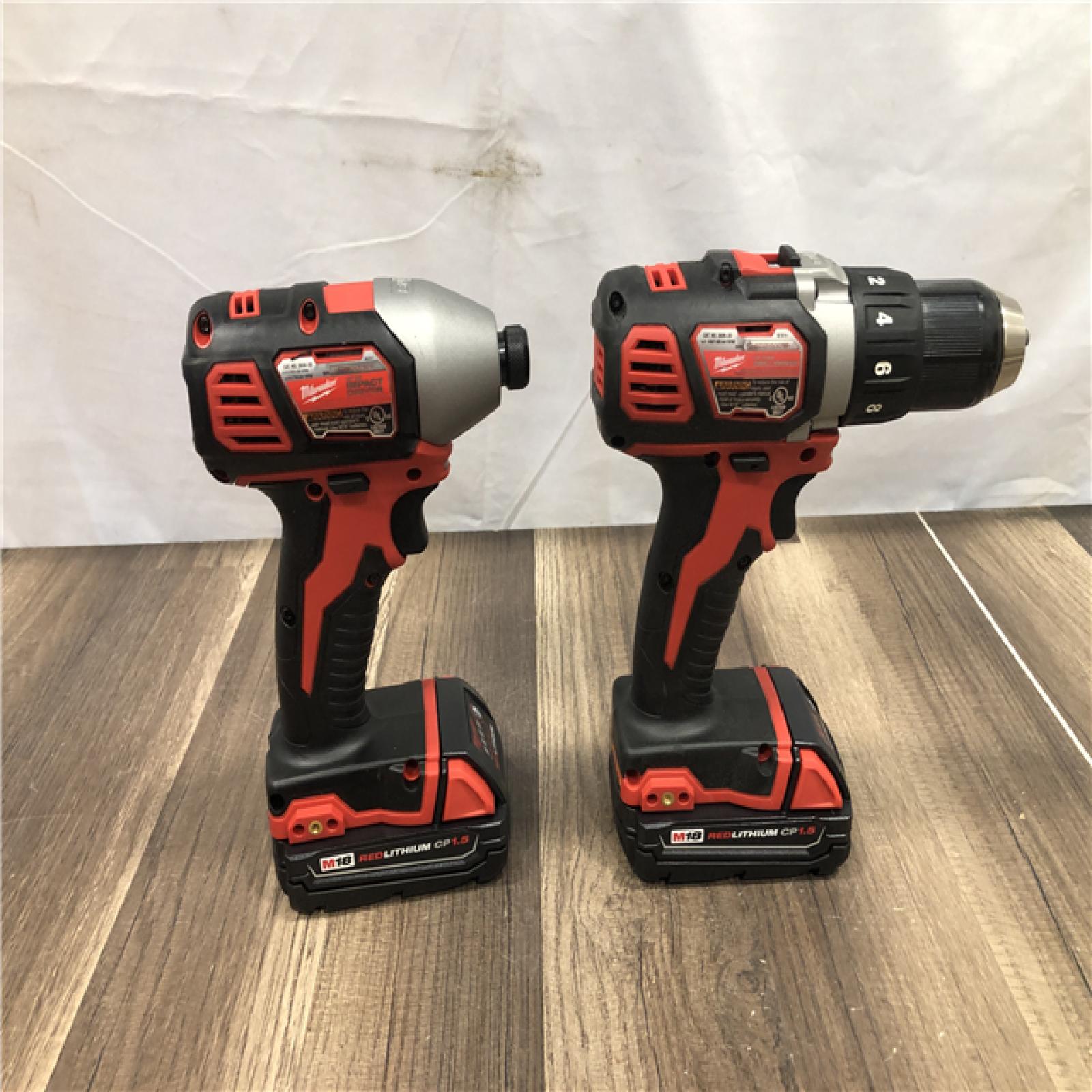 AS-IS Milwaukee 18V Lithium-Ion Cordless Drill Driver/Impact Driver Combo Kit