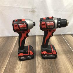 AS-IS Milwaukee 18V Lithium-Ion Cordless Drill Driver/Impact Driver Combo Kit