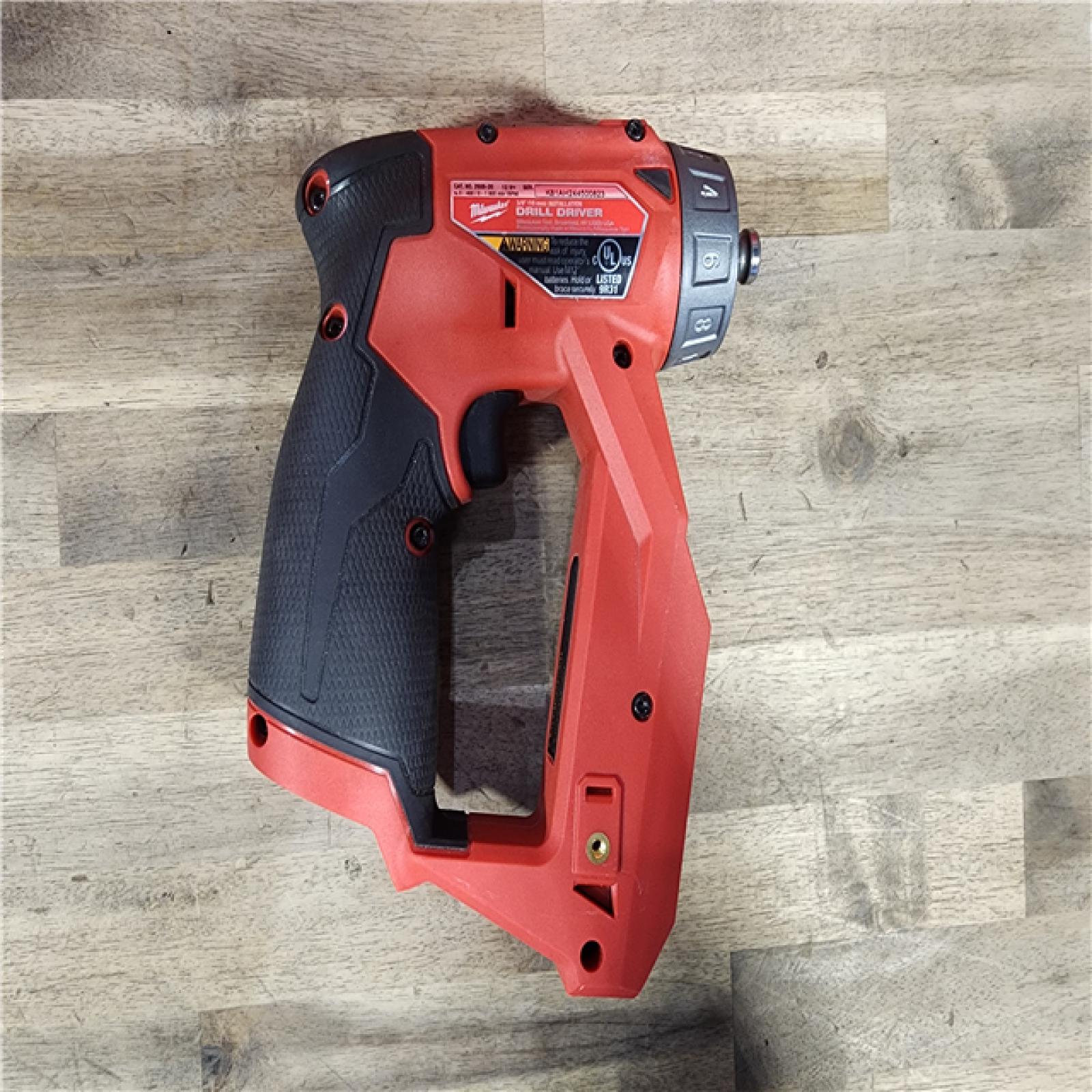 HOUSTON LOCATION - AS-IS Milwaukee M12 FUEL 12V Lithium-Ion Brushless Cordless 4-in-1 Installation 3/8 in. Drill Driver Kit with 4-Tool Heads