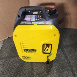 HOUSTON LOCATION - AS-IS CHAMPION 2500/1850-Watt Recoil Start Gasoline/Propane Powered Dual Fuel Inverter Generator with Quiet Technology and CO Shield