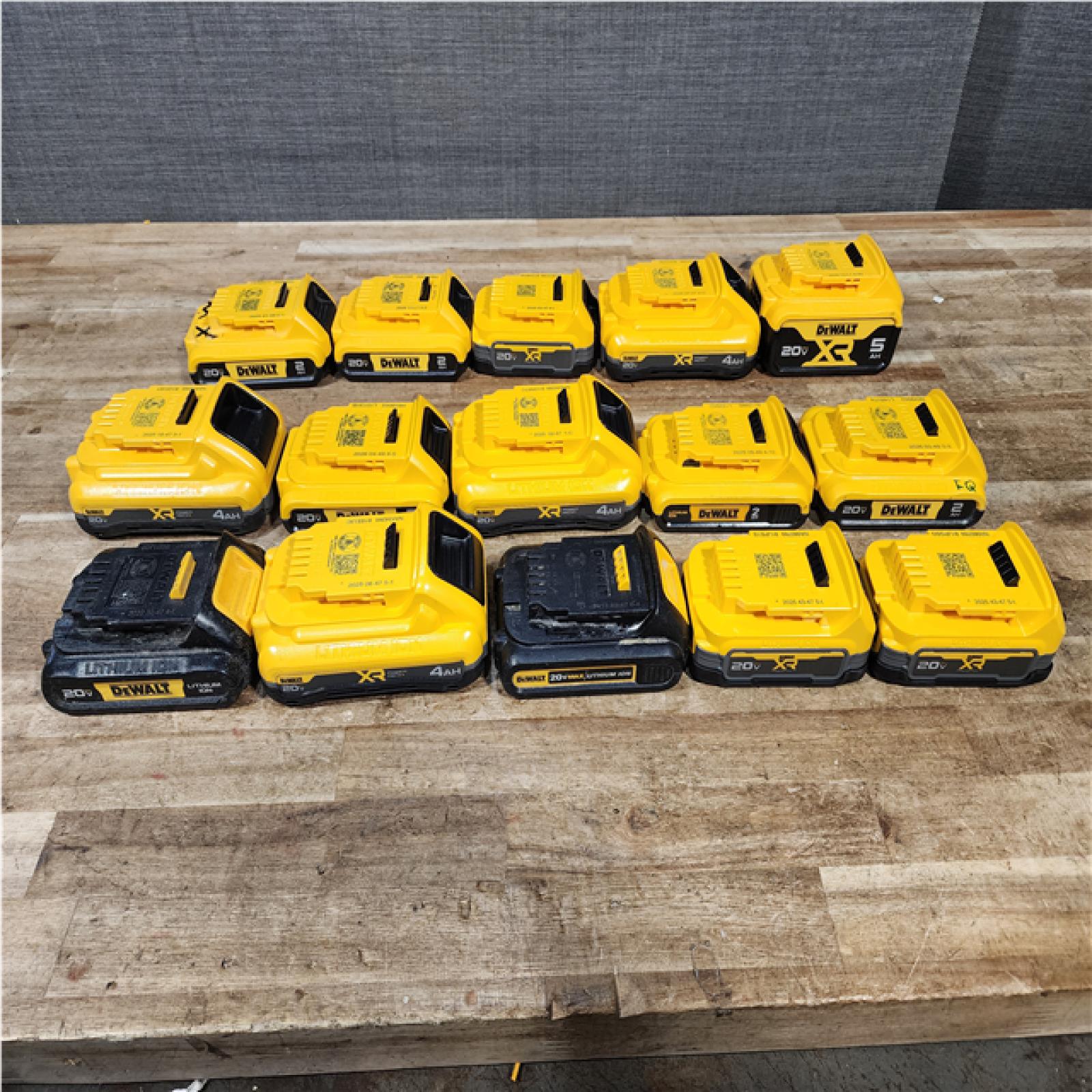 Houston Location AS-IS DeWalt Batteries QTY/15