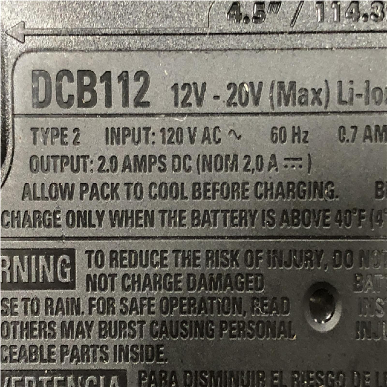 as-is DEWALT 20V MAX Lithium-Ion 5.0 Ah Battery and Charger