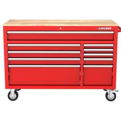 DALLAS LOCATION - Husky Modular Tool Storage 52 in. W x 20 in. D Standard Duty Red Mobile Workbench Cabinet 2 (UNITS)
