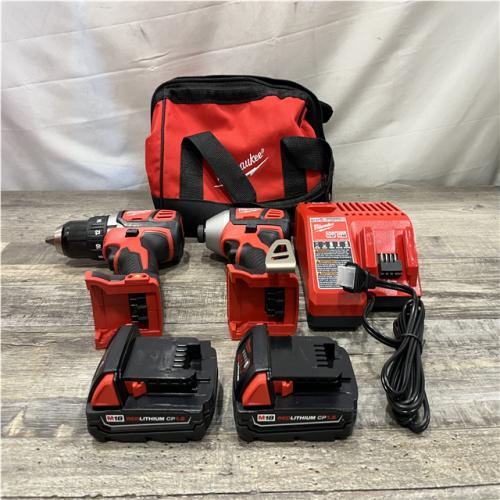 AS-IS Milwaukee 18V Lithium-Ion Cordless Drill Driver/Impact Driver Combo Kit
