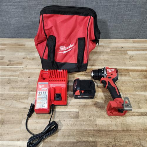 HOUSTON LOCATION - AS - IS Milwaukee 18V Lithium-Ion Brushless Cordless 1/2 in. Compact Drill/Driver with kit