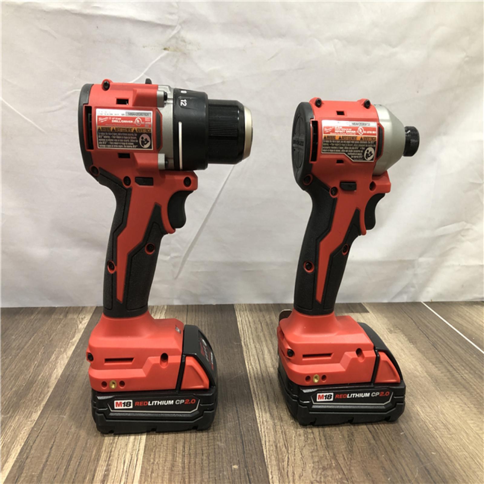 AS-IS Milwaukee 18V Lithium-Ion Brushless Cordless Compact Drill/Impact Combo Kit