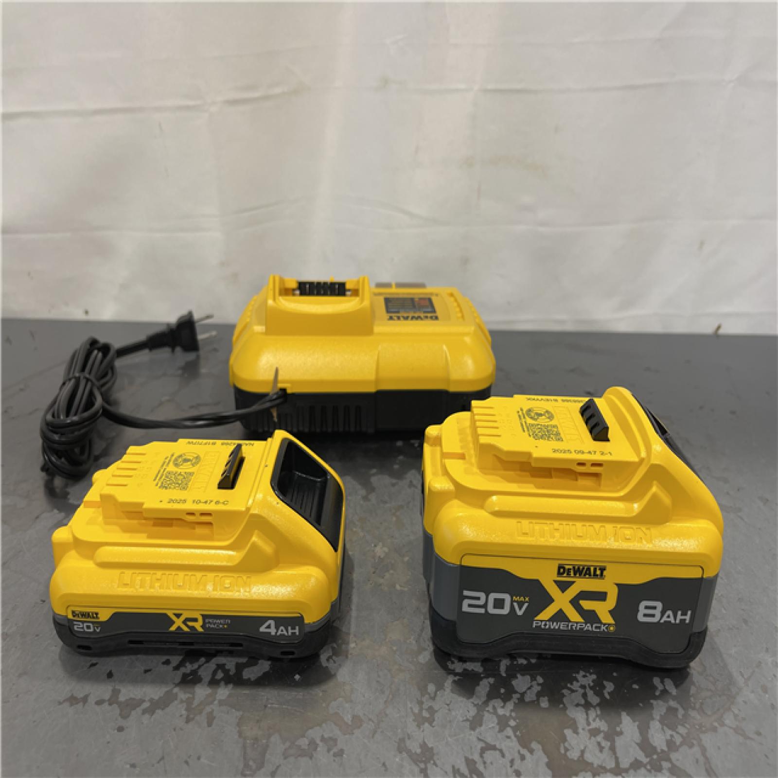 AS-IS- 20V XR Lithium-Ion Starter Pack with 8.0 Ah and 4.0 Ah Battery Packs and Charger