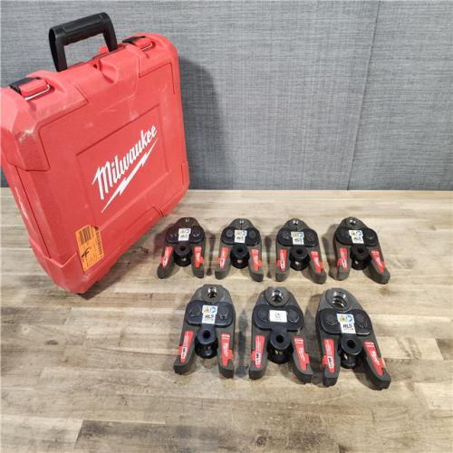 HOUSTON LOCATION - AS-IS Milwaukee 49-16-2662R 1/4, 3/8, 1/2, 5/8, 3/4, 7/8, 1 1/8 Press Jaw Kit for M18