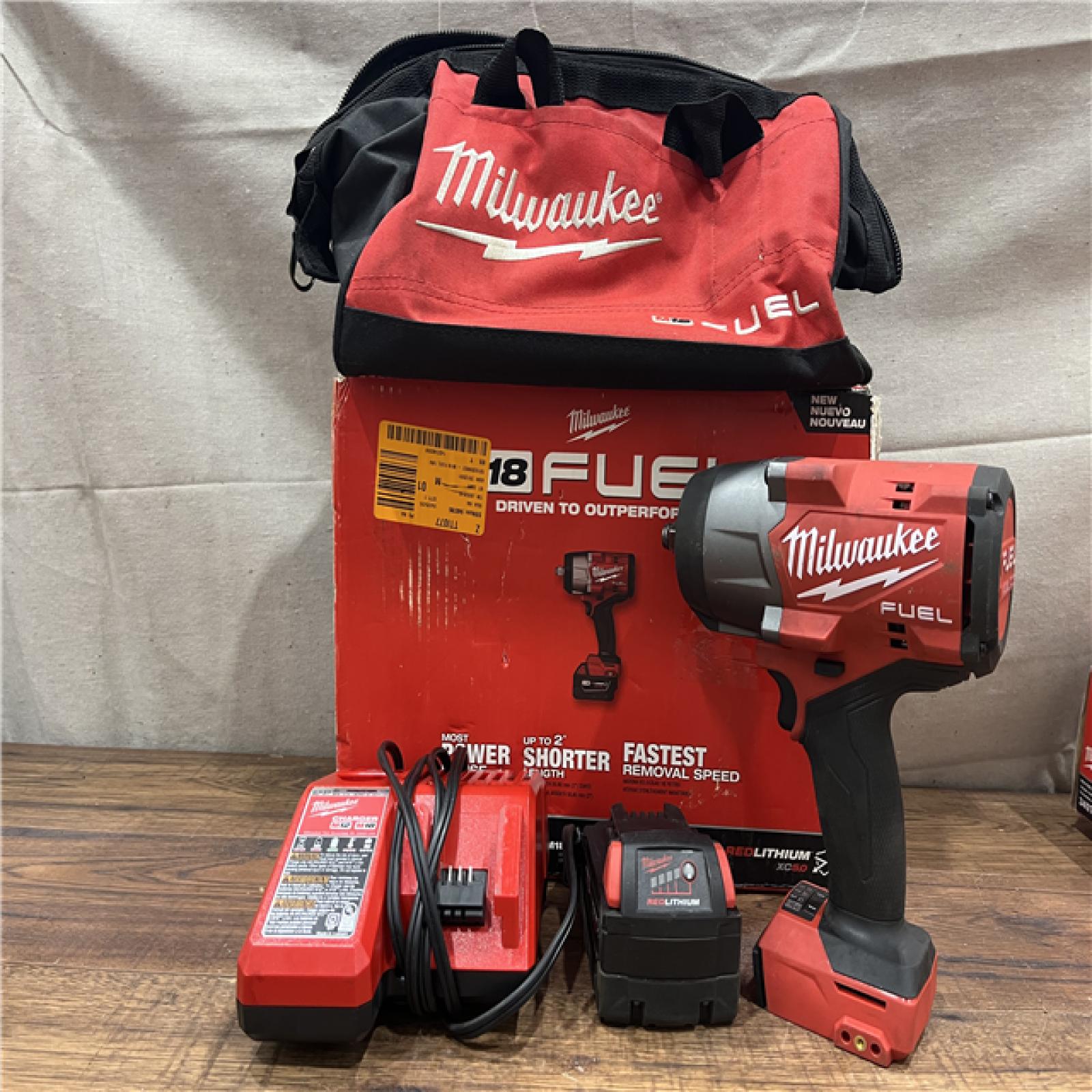 AS-IS Milwaukee M18 1/2 in. Cordless Brushless High Torque Impact Wrench Kit (Battery & Charger)