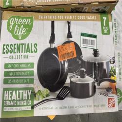 DALLAS LOCATION - GreenLife Essentials 7-Piece Aluminum Cookware Set  (31 UNITS)
