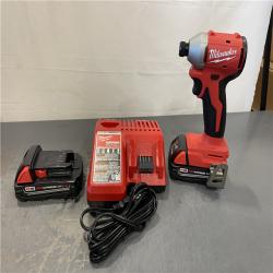 AS-IS - Milwaukee M18 18V Lithium-Ion Brushless Cordless 1/4 in. Impact Driver Kit