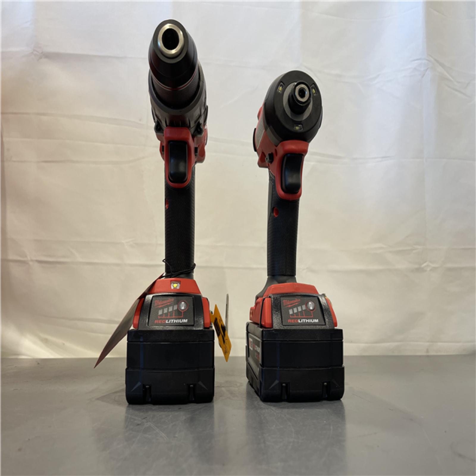 AS-IS - MILWAUKEE FUEL 18V Lithium-Ion Brushless Cordless Hammer Drill and Impact Driver Combo Kit